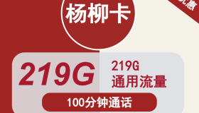 杨柳卡39元包219G通用+100分钟通话 杨柳卡39元包219G通用+100分钟通话